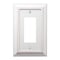 Amerelle Amerelle Savannah White 1 gang Wood Decorator Wall Plate 1 pk 4040RDW - alternate 3